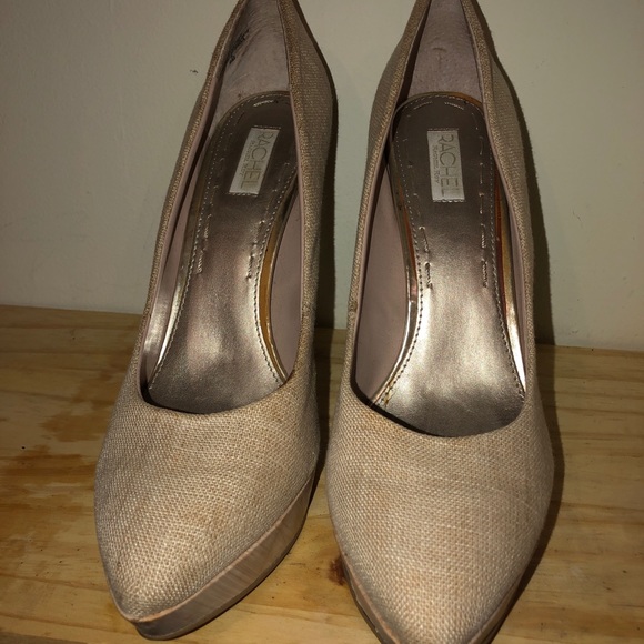 Rachel Roy khaki/chrome pumps Size 9 - Picture 3 of 3